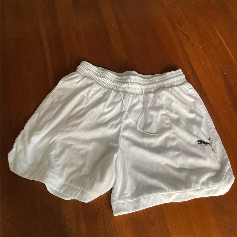 Puma Women's White Athletic Shorts